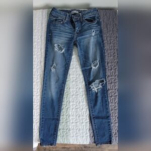 American Eagle Outfitters Blue Skinny Jeans Distressed